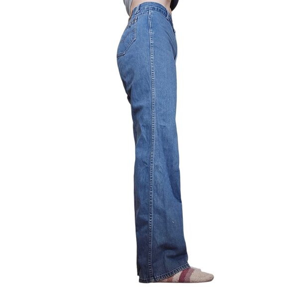 VTG 80s Levis Womens Blue Jeans Straight Leg High Waisted Western Sz 6 X‎ 32 - Picture 7 of 11